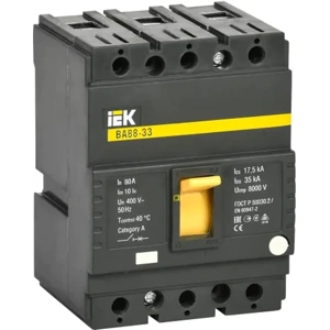 Авт. выкл. ВА 88-33 3Р 80А ИЕК