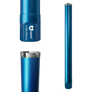 Коронка алмазная 52*450мм 1 1/4" по армированному бетону GRAFF