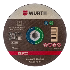 Круг абразивный отрезной 230х1.9х22,2мм нер. сталь Red Line