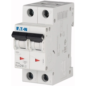 Автомат.выкл EATON.РL6 2P 10A. C 4.5kA 2M