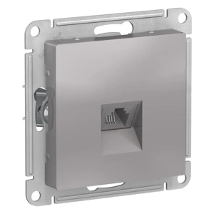 ATN000381 ATLASDESIGN РОЗЕТКА телефонная RJ11, механизм, АЛЮМИНИЙ (537