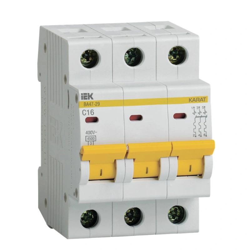 Авт. выкл. ВА 47-29 3р 16А 4,5кА х-ка D CHINT