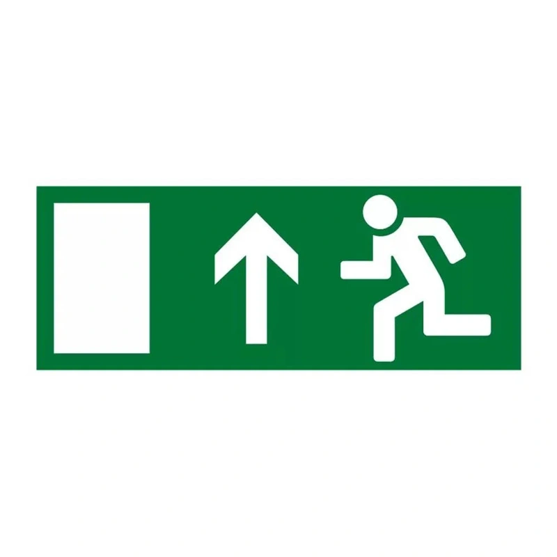 Знак "Направление к эвакуационному выходу прямо" 350х124мм для ССА