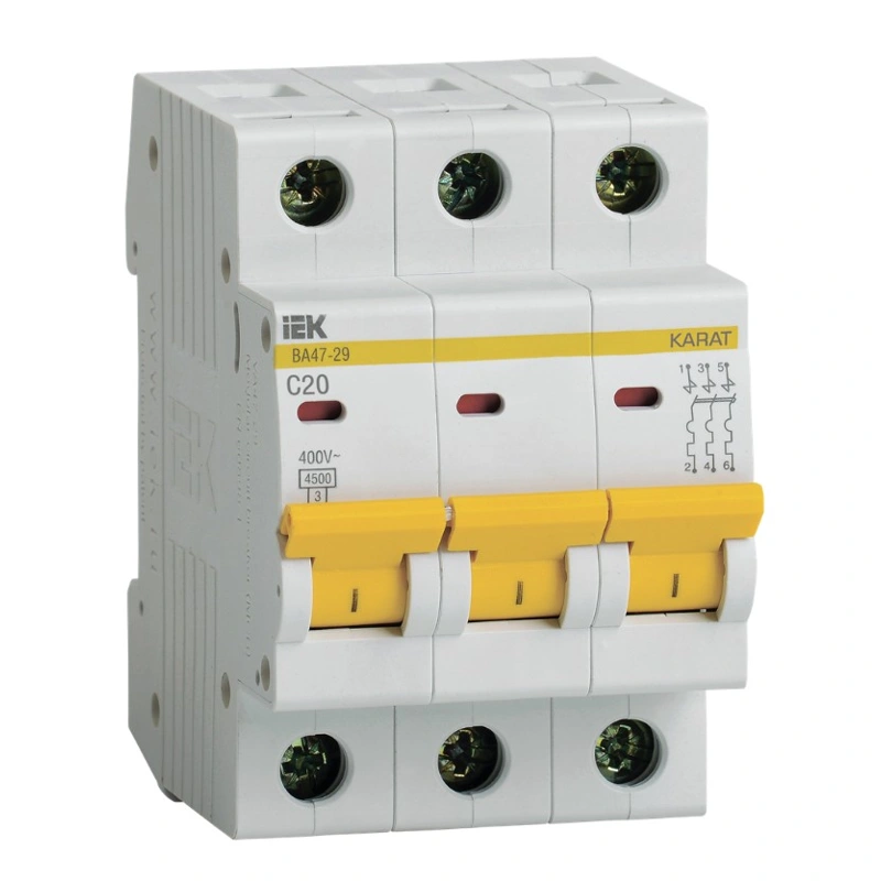 Авт. выкл. ВА 47-29 3р 20А 4,5кА х-ка CHINT