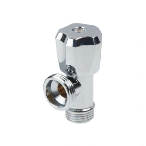 Кран вентильный 1/2х1/2 установочный хром с чашкой