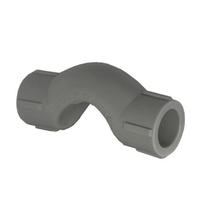 Обвод ПП с муфтой короткий ф20 серый РосТурПласт