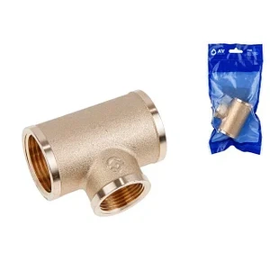 Тройник 16(2.0) х 1/2" нар. х 16(2.0) для труб PEX, AV Engineering (ин