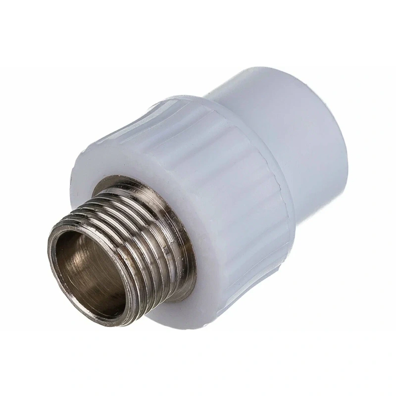 Ниппель ПП комбинированная НР 20х1/2 серый РосТурПласт