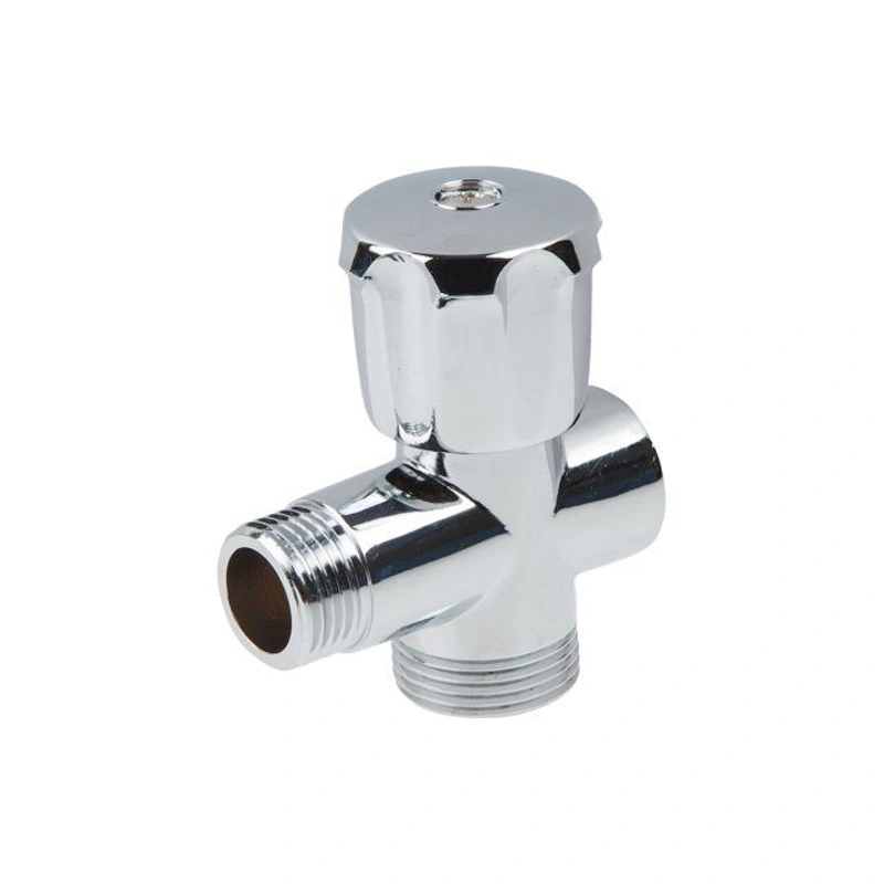 Кран вентильный 1/2х3/4 для стир. машины трехпроходной хром